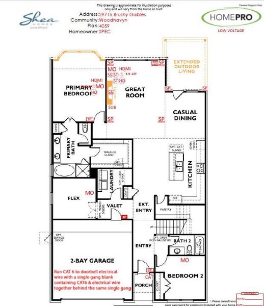 2D floor plan layout of this home in , Magnolia, TX (Image 3). 2D floor plan layout of this home in , Magnolia, TX (Image 3).