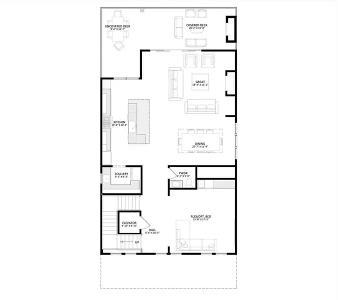 2D floor plan layout of this home in Echo at Crabapple, Milton, GA (Image 4).