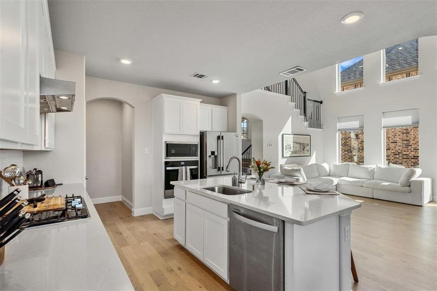 Furnished interior view inside a new home in , Justin (Image 9). Furnished interior view inside a new home in , Justin (Image 9).