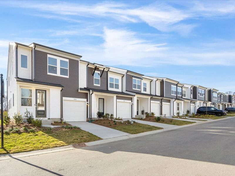 Front exterior of a new home in Fifteen 15 Cannon, Charlotte, NC, highlighting curb appeal (Image 2).