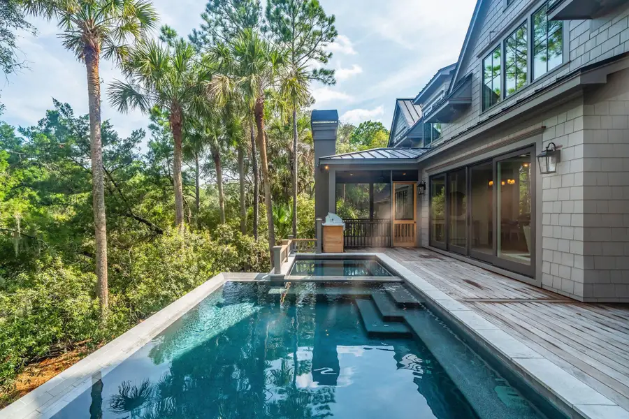 Exterior details and patio area of a home in , Kiawah Island (Image 44).