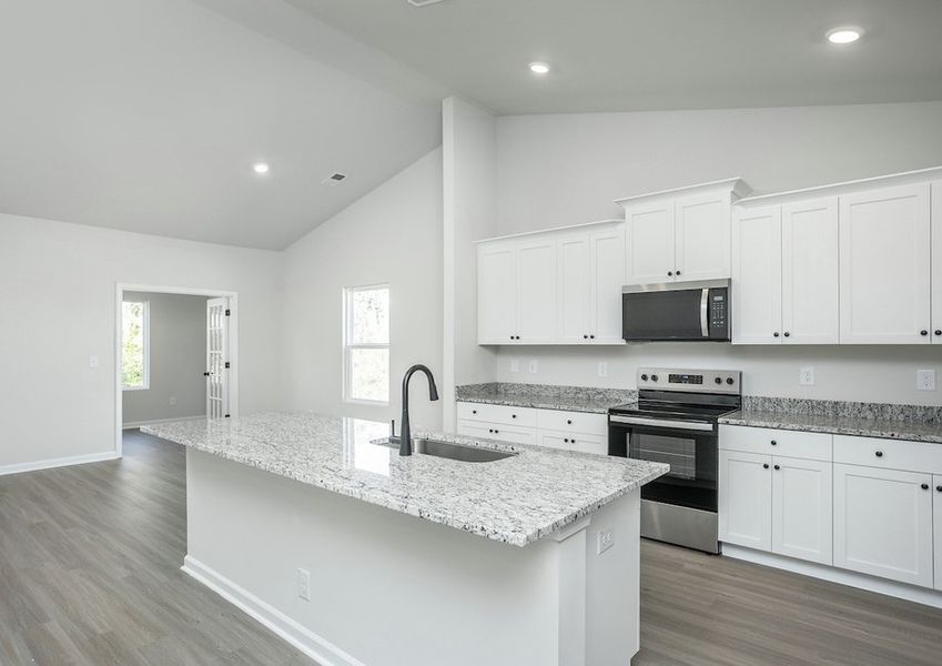 Each kitchen comes with stainless-steel appliances included.