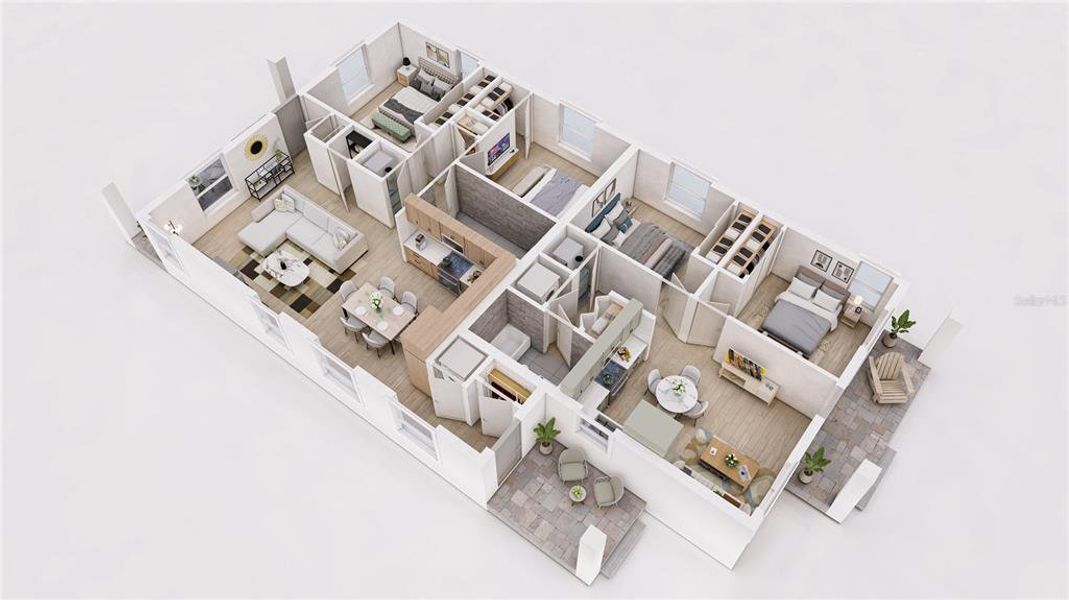 2D floor plan layout of this home in , St. Petersburg, FL (Image 5).