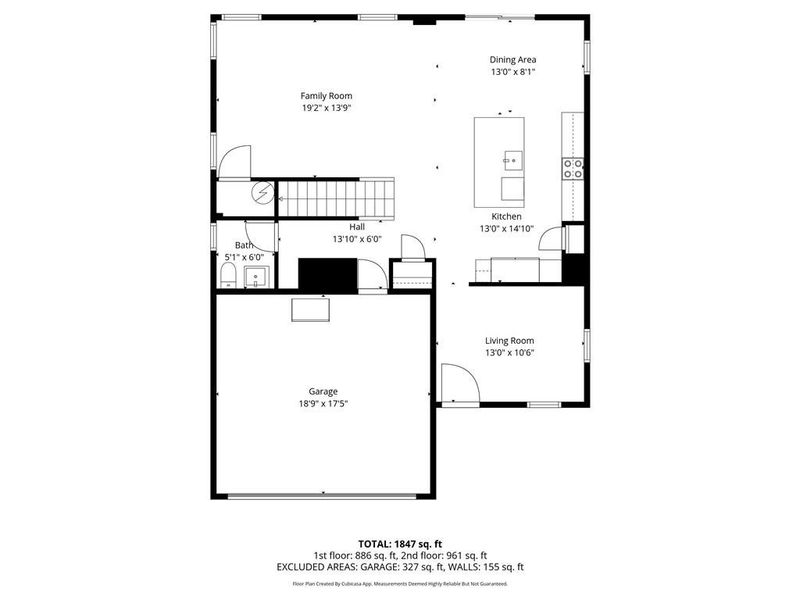 2D floor plan layout of this home in , Calhoun, GA (Image 6).
