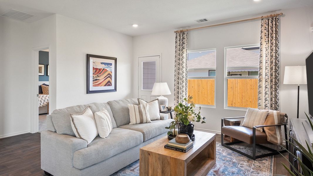 Representative furnished interior of a home built from the The Kendall by D.R. Horton in Talavera, Kyle (Image 15). Representative furnished interior of a home built from the The Kendall by D.R. Horton in Talavera, Kyle (Image 15).