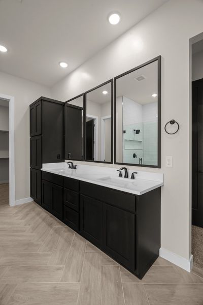 Representative furnished interior of a home built from the Pebble Beach- II by LEH. Homes in Verdancia, El Paso (Image 37).