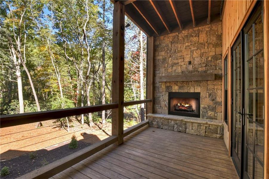 Exterior details and patio area of a home in , Blue Ridge (Image 28). Exterior details and patio area of a home in , Blue Ridge (Image 28).