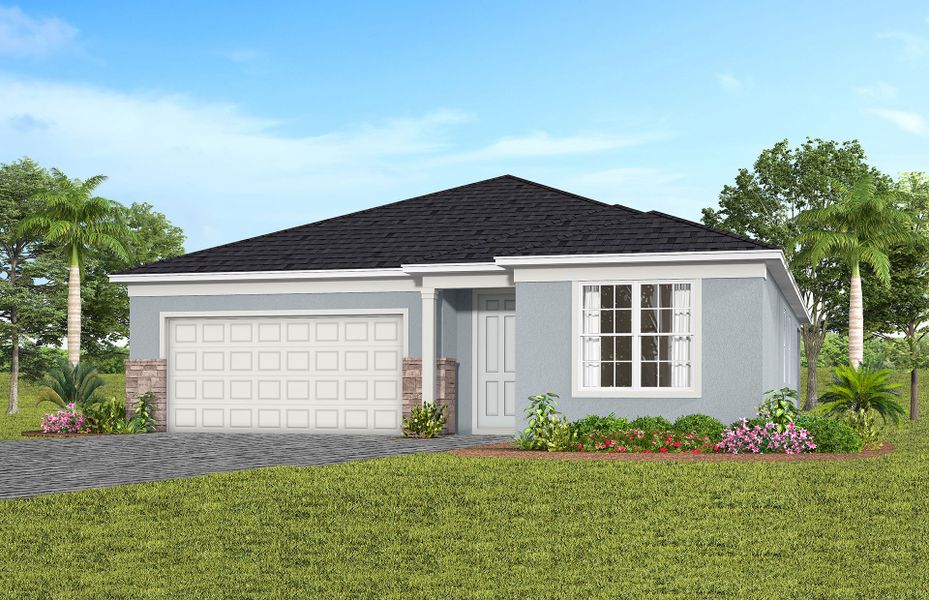 Representative exterior photo of a completed home built from the Coral by Pulte Homes in Lakehaven Estates, Clermont, FL (Image 2). Representative exterior photo of a completed home built from the Coral by Pulte Homes in Lakehaven Estates, Clermont, FL (Image 2).