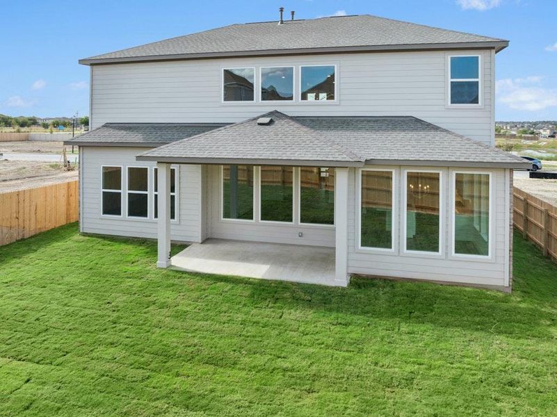 Exterior details and patio area of a home in Blackhawk, Pflugerville (Image 23).