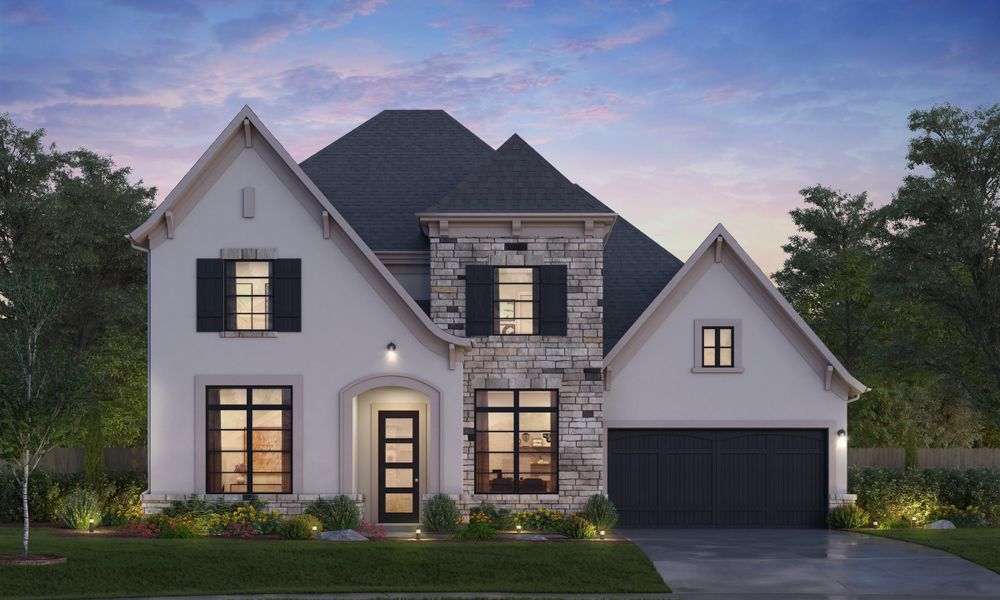 Representative exterior photo of a completed home built from the Pinehurst by Tricoast Homes in Canterra Creek 60', Iowa Colony, TX (Image 2). Representative exterior photo of a completed home built from the Pinehurst by Tricoast Homes in Canterra Creek 60', Iowa Colony, TX (Image 2).