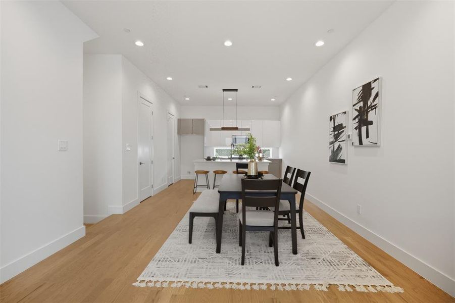 Furnished interior view inside a new home in , Dallas (Image 12).