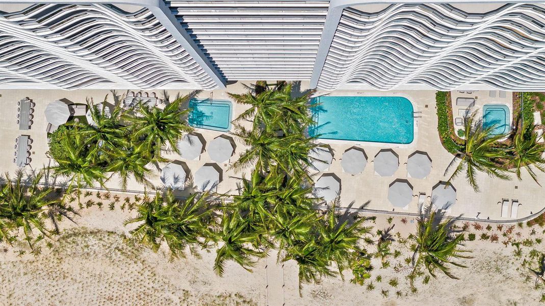 Overhead Oceanfront Pool Deck Overhead Oceanfront Pool Deck