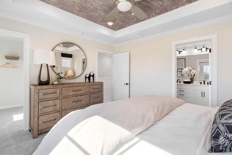 Representative furnished interior of a home built from the Greystone by Taylor Morrison in Silverstone Townes, Knightdale (Image 12).