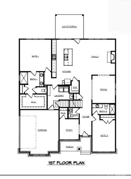 2D floor plan layout of this home in , Clover, SC (Image 3).