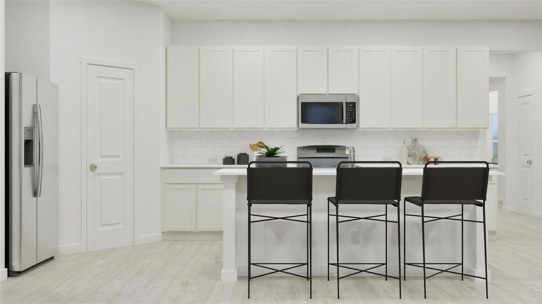 Furnished interior view inside a new home in Sunterra, Katy (Image 22).