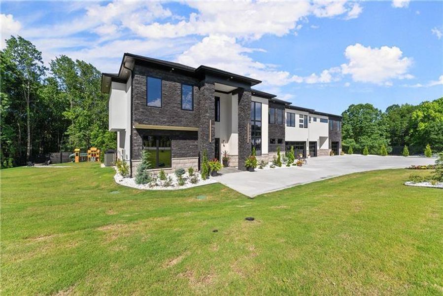Front exterior of a new home in , Lawrenceville, GA, highlighting curb appeal (Image 30).