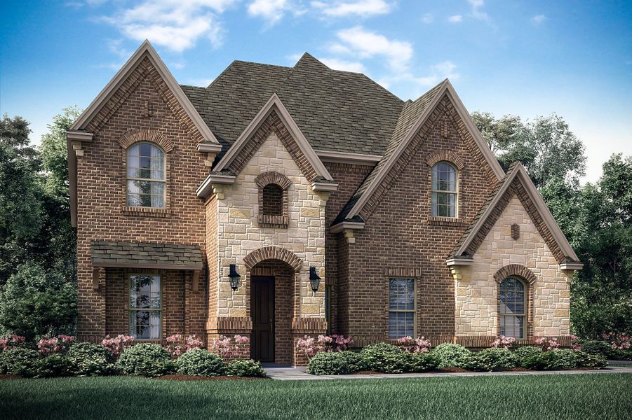 Representative exterior photo of a completed home built from the Sacramento by John Houston Homes in Callan Village, Lorena, TX (Image 1). Representative exterior photo of a completed home built from the Sacramento by John Houston Homes in Callan Village, Lorena, TX (Image 1).