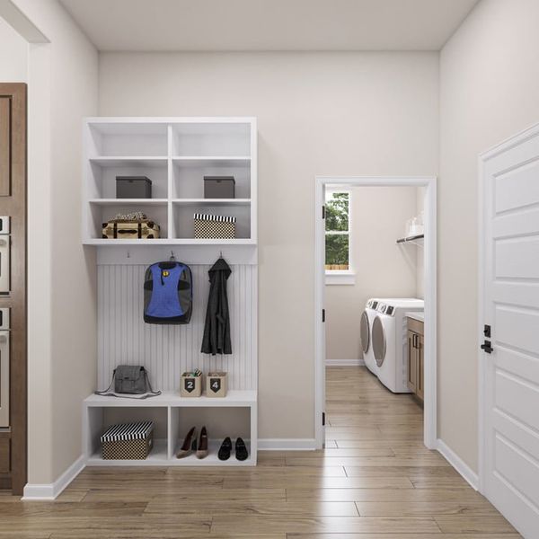 Furnished interior view inside a new home in Capitol Collection at Lariat, Liberty Hill (Image 16).