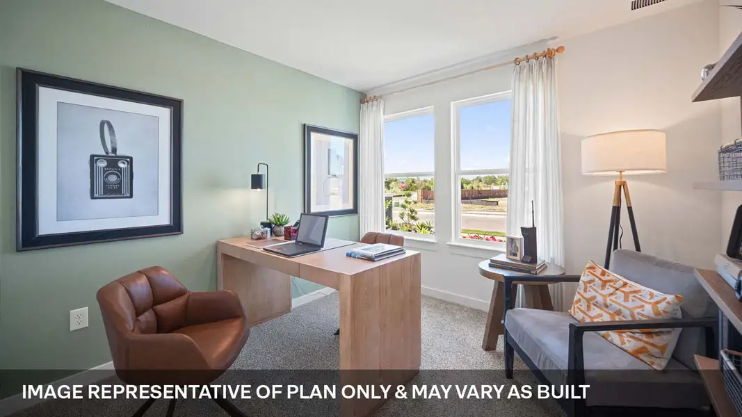 Furnished interior view inside a new home in Trails at Wildhorse, Austin (Image 3).