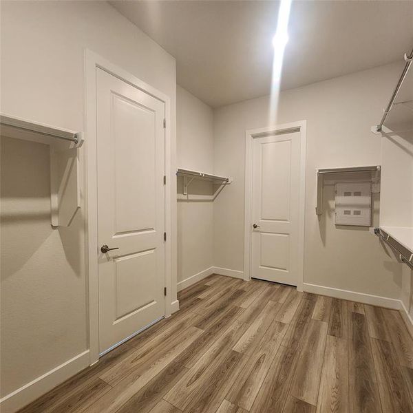 master closet has access to laundry room