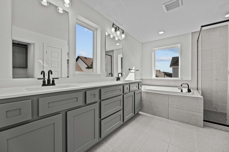 Representative furnished interior of a home built from the The Herald by David Weekley Homes in Walsh Gardens, Aledo (Image 6).