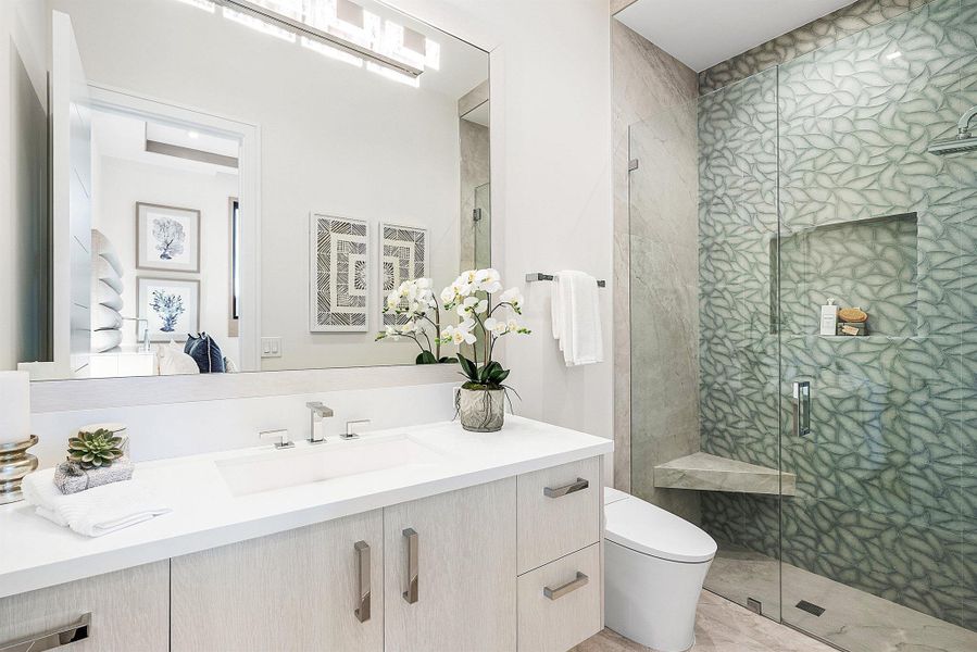 Furnished interior view inside a new home in , Boca Raton (Image 44). Furnished interior view inside a new home in , Boca Raton (Image 44).