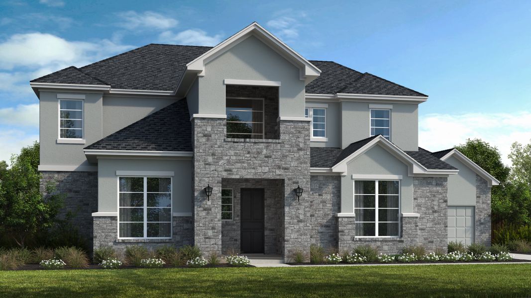 Representative exterior photo of a completed home built from the Emory by Scott Felder Homes in Leander Estates, Leander, TX (Image 2).