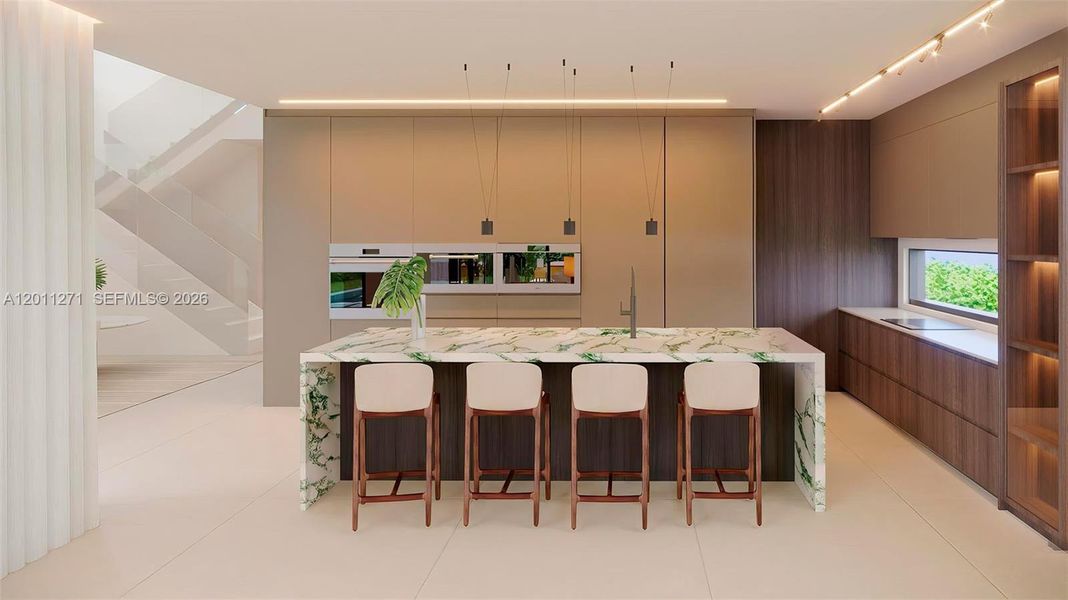 Furnished interior view inside a new home in , Miami (Image 9).