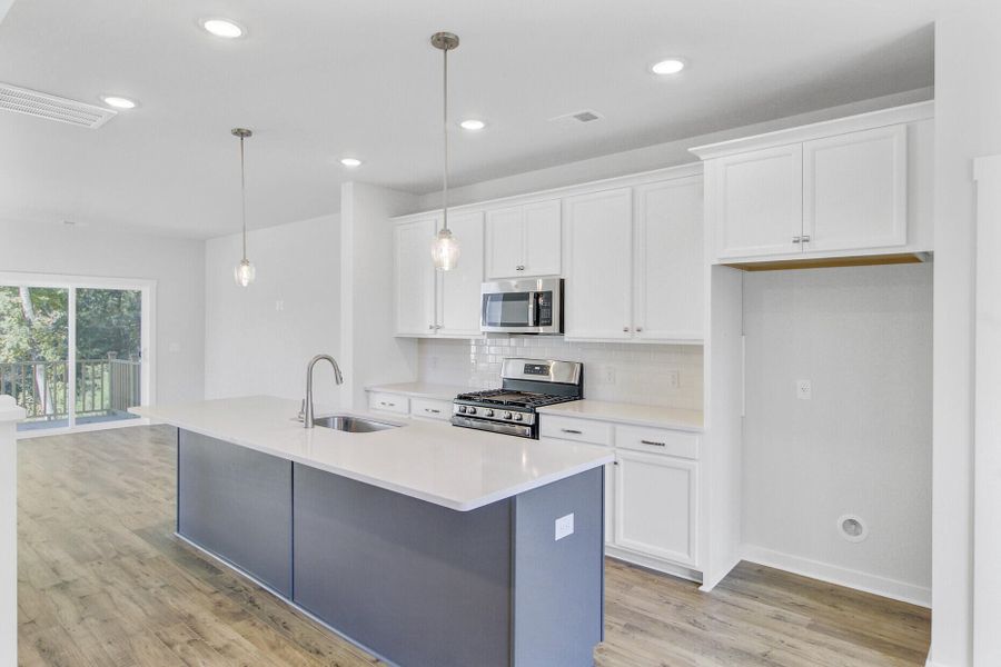 Furnished interior view inside a new home in Indigo Grove Townhomes, Johns Island (Image 5).