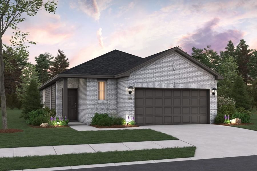 Representative exterior photo of a completed home built from the McClellan II Mustang Meadows 40s by Brohn Homes in Mustang Meadows, Waller, TX (Image 13).