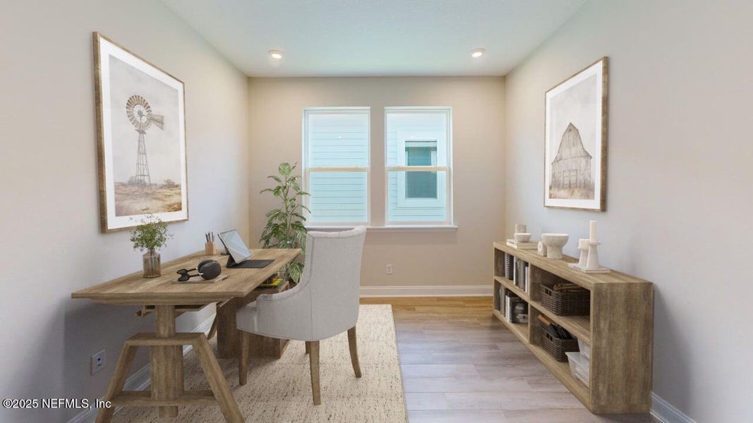 Furnished interior view inside a new home in RiverTown - WaterSong, St. Johns (Image 5).