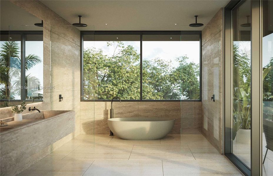 Furnished interior view inside a new home in , Miami (Image 3).