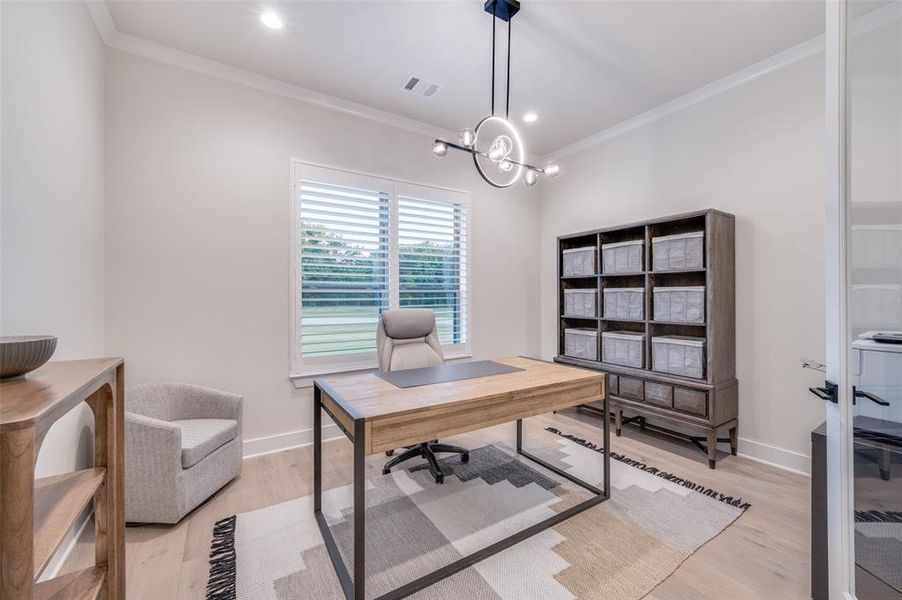 Furnished interior view inside a new home in , Oak Point (Image 18).