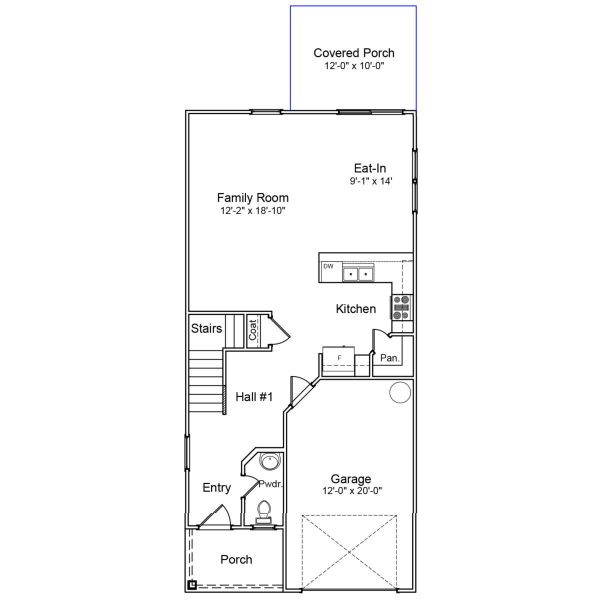 2D floor plan layout of this home in Central Creek, Goose Creek, SC (Image 2).