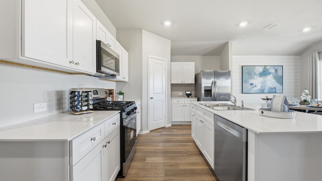 Representative furnished interior of a home built from the Texas Cali by D.R. Horton in Dry Creek, Bridgeport (Image 8).