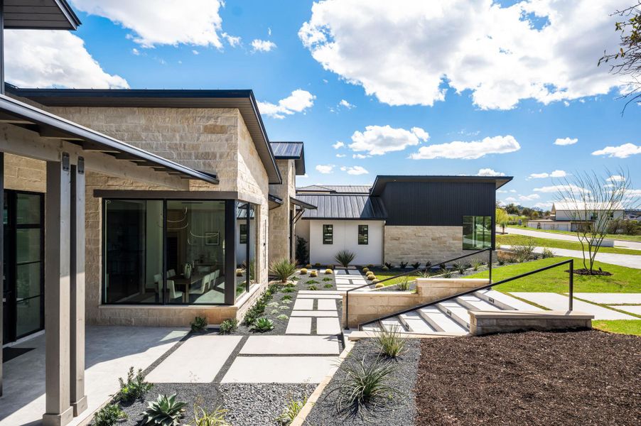 Exterior details and patio area of a home in , Austin (Image 3). Exterior details and patio area of a home in , Austin (Image 3).