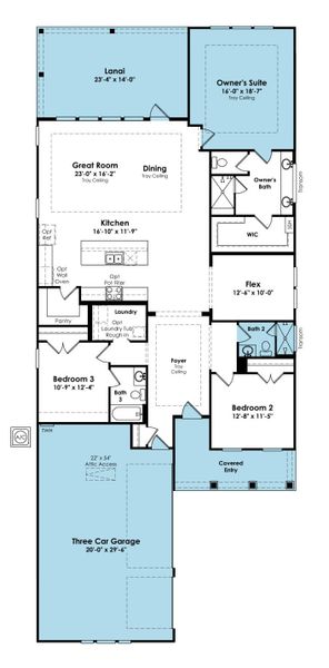2D floor plan layout of this home in Salt Grass at Ward Creek, Panama City Beach, FL (Image 5).