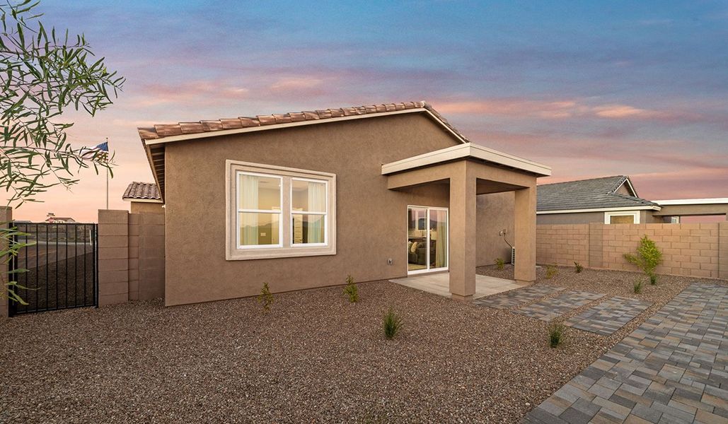 Representative exterior details of a home built from the Mariposa - C40M by D.R. Horton in Entrada Del Toro at Rancho Sahuarita, Sahuarita (Image 32).