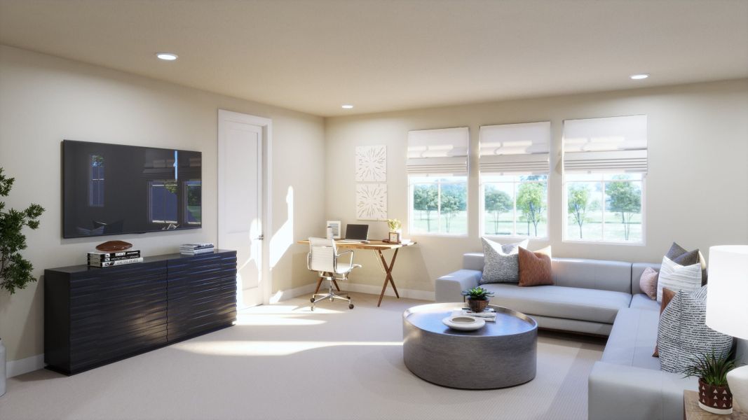 Representative furnished interior of a home built from the 5053 by Risewell Homes in Freedom at Anthem, Kyle (Image 14). Representative furnished interior of a home built from the 5053 by Risewell Homes in Freedom at Anthem, Kyle (Image 14).