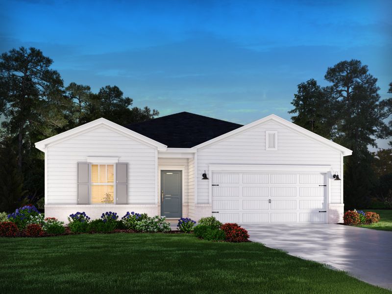 Representative exterior photo of a completed home built from the Newport by Meritage Homes in Creekside Point, Little River, SC (Image 1). Representative exterior photo of a completed home built from the Newport by Meritage Homes in Creekside Point, Little River, SC (Image 1).