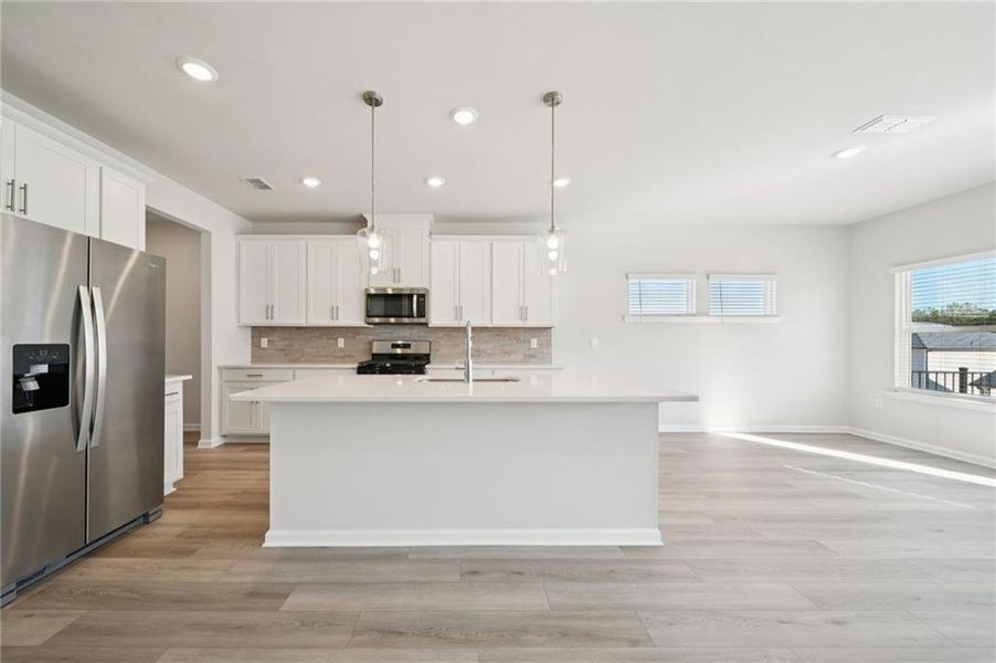 Furnished interior view inside a new home in Parkside at Grayson, Grayson (Image 8).