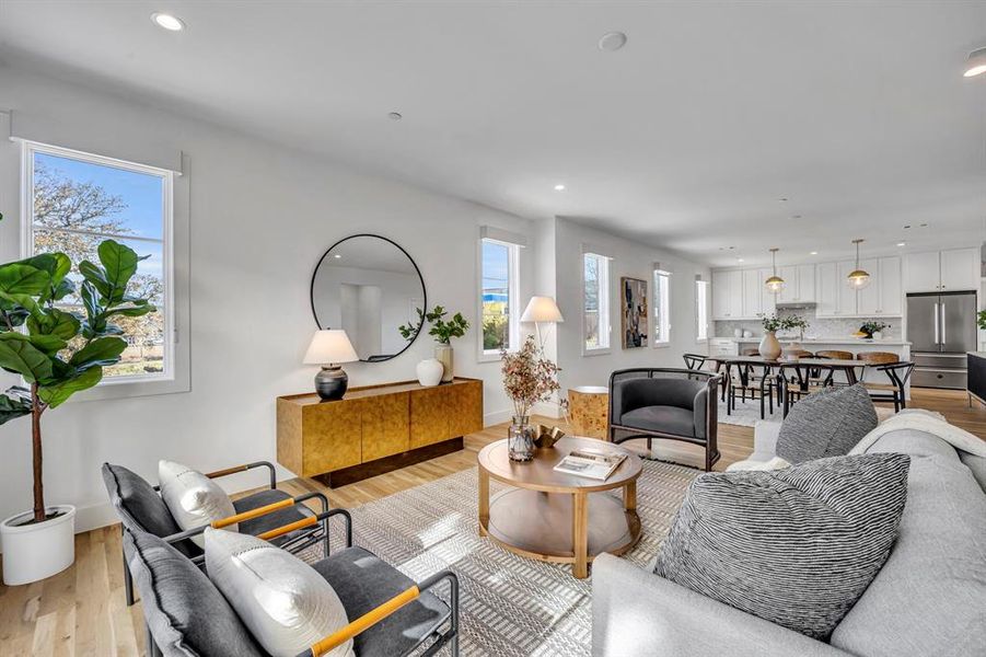 Furnished interior view inside a new home in , Dallas (Image 24).