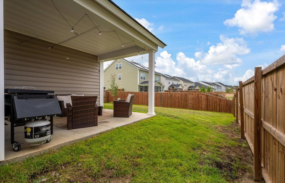 Exterior details and patio area of a home in Cypress Preserve, Moncks Corner (Image 26). Exterior details and patio area of a home in Cypress Preserve, Moncks Corner (Image 26).