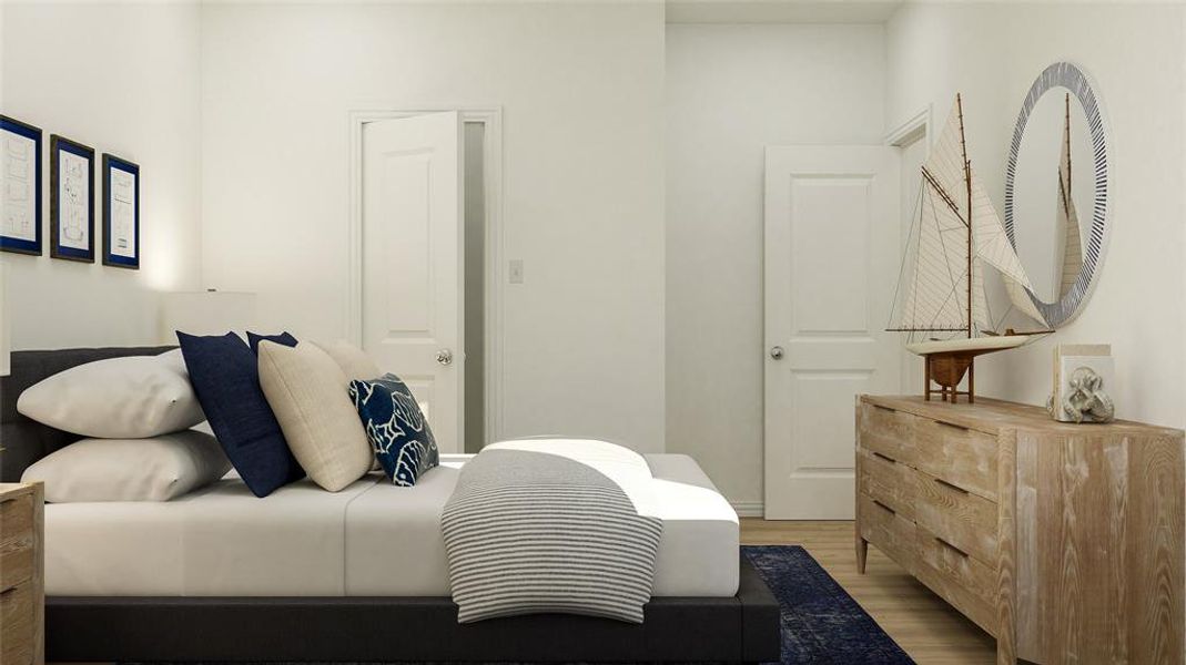 Bedroom featuring light hardwood / wood-style flooring