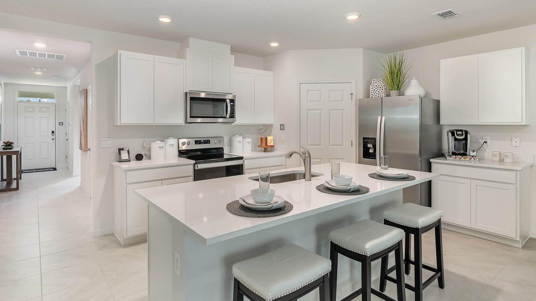 Furnished interior view inside a new home in , Okeechobee (Image 8).