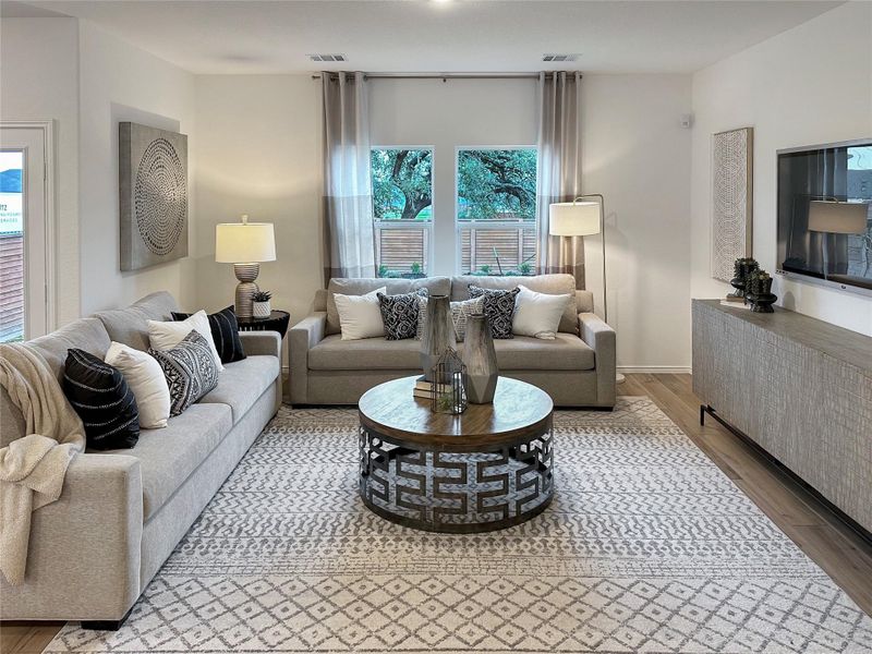 Furnished interior view inside a new home in Meadowlark Preserve, Pflugerville (Image 12).
