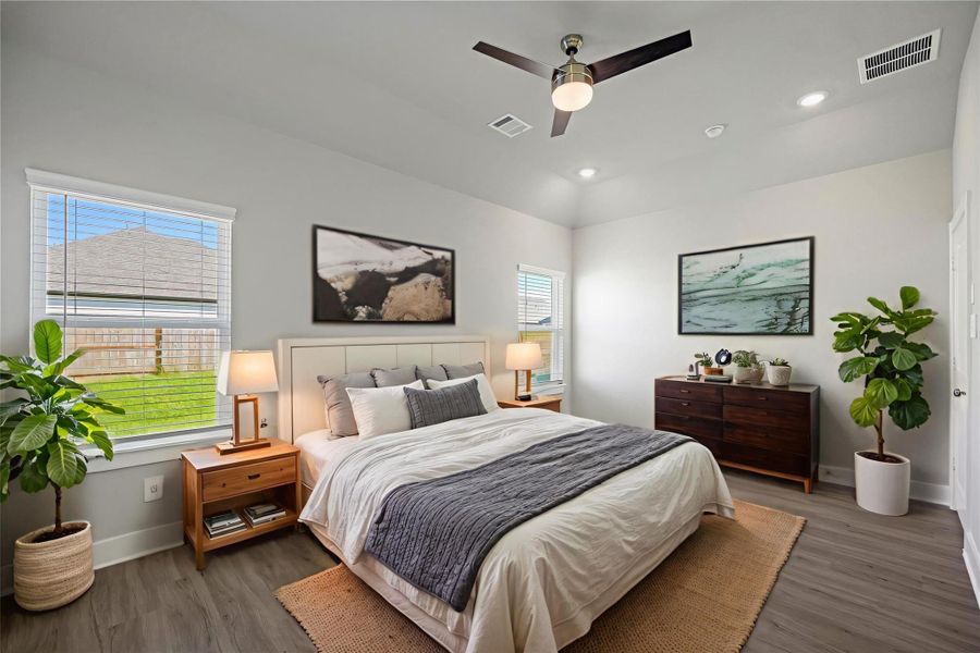 Enjoy rest and relaxation in your primary retreat.