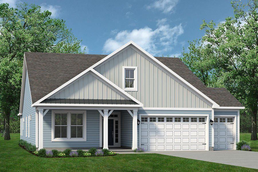 Representative exterior photo of a completed home built from the The Sand Dollar by Chesapeake Homes in Coastal Club of the Carolinas, Calabash, NC (Image 2). Representative exterior photo of a completed home built from the The Sand Dollar by Chesapeake Homes in Coastal Club of the Carolinas, Calabash, NC (Image 2).