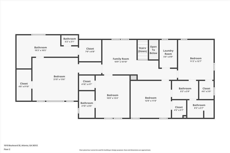 2D floor plan layout of this home in , Atlanta, GA (Image 6). 2D floor plan layout of this home in , Atlanta, GA (Image 6).