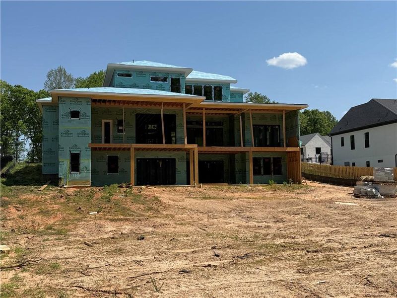 In-progress construction of a new home in , Flowery Branch, GA (Image 7).